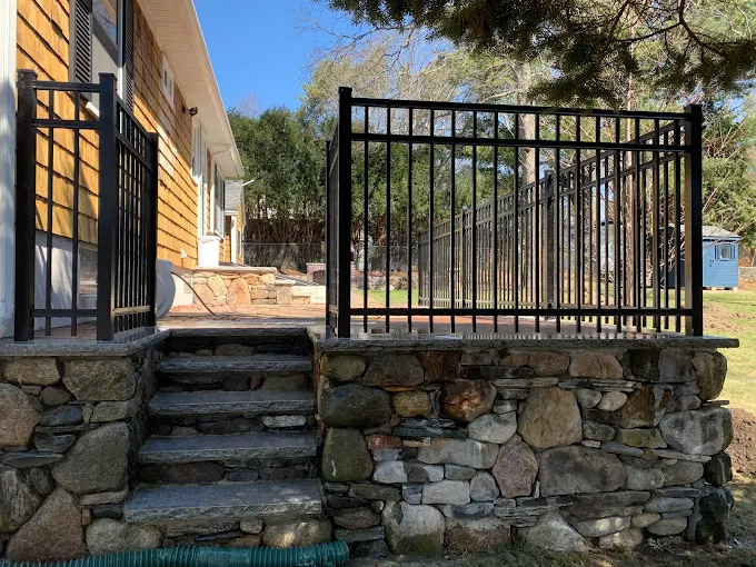 Black Aluminum Gate Fence in Millbury, MA