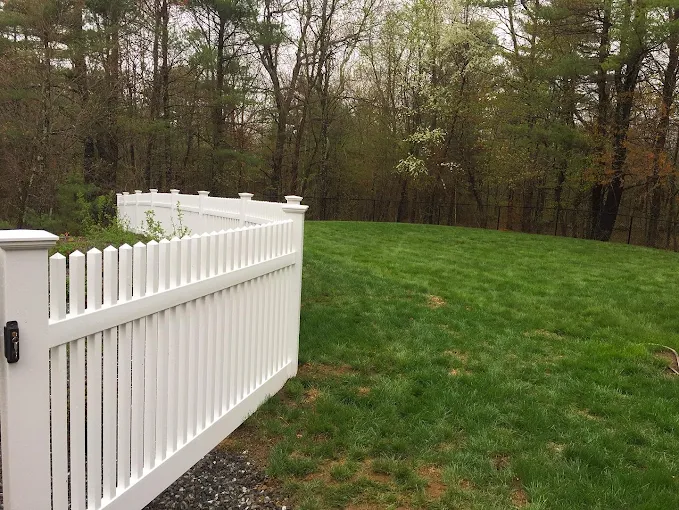 White Vinyl Privacy Fence in Westborough, MA