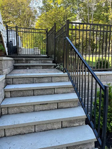 Black Aluminum Stair Railing