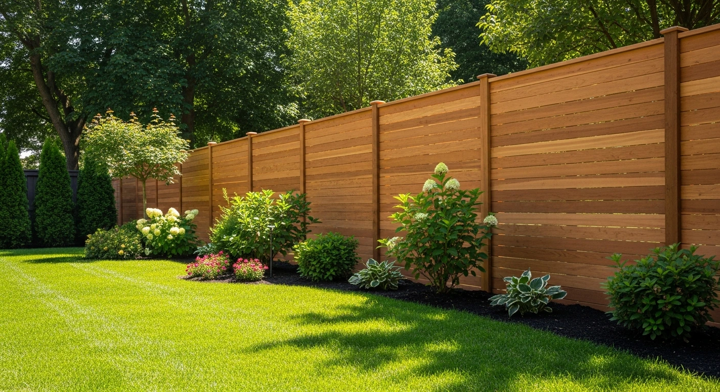 Beautiful newly installed residential fence