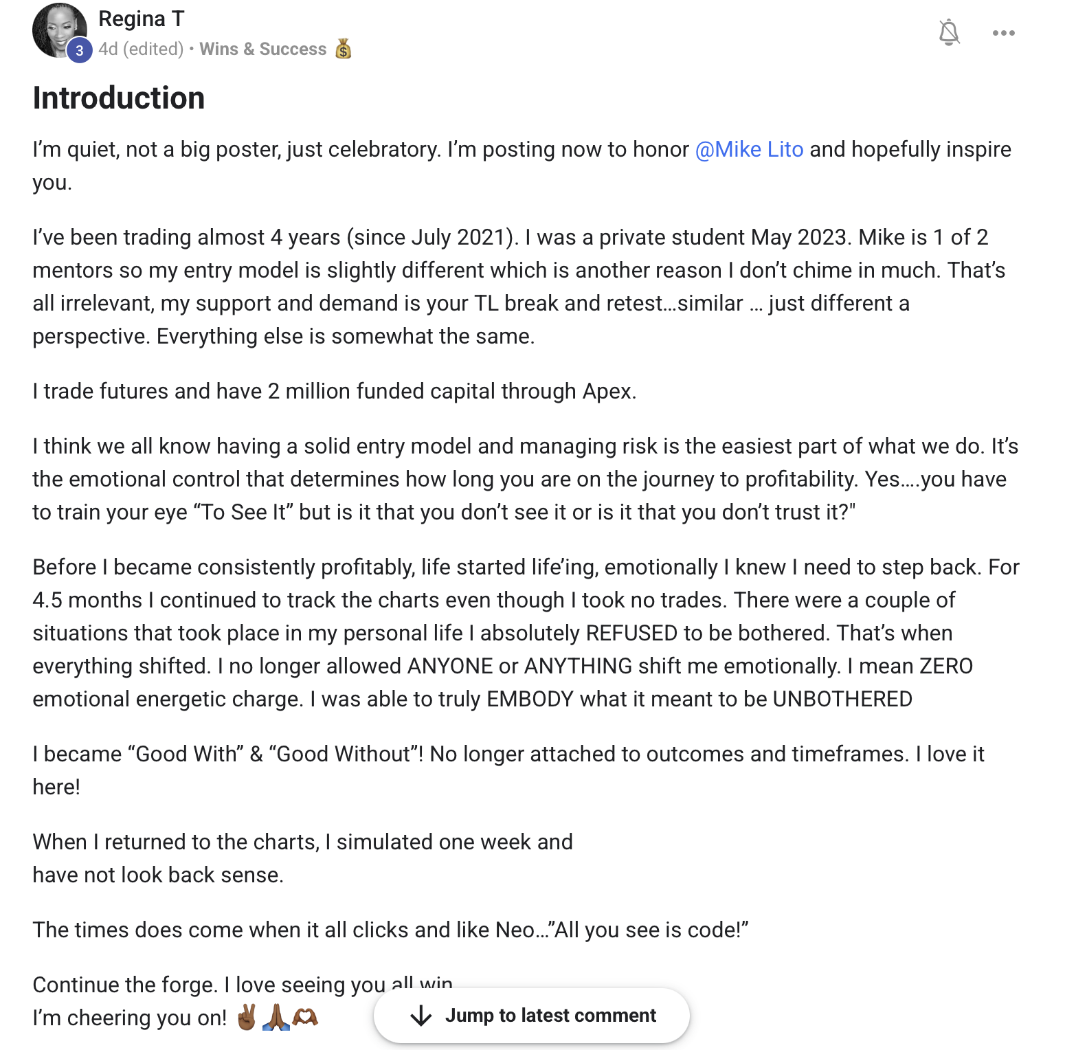 Regina review testimonial