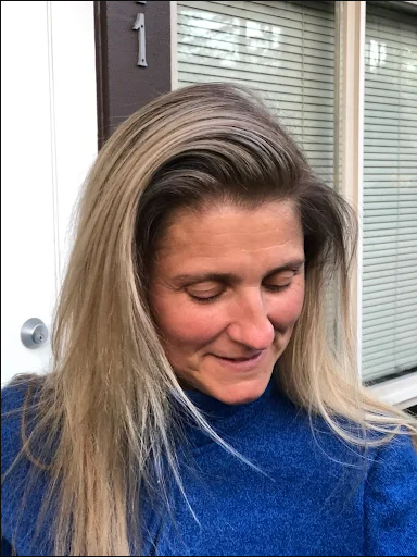 Face-framing highlights to brighten around the front at Bodza Beauty Hair Studio