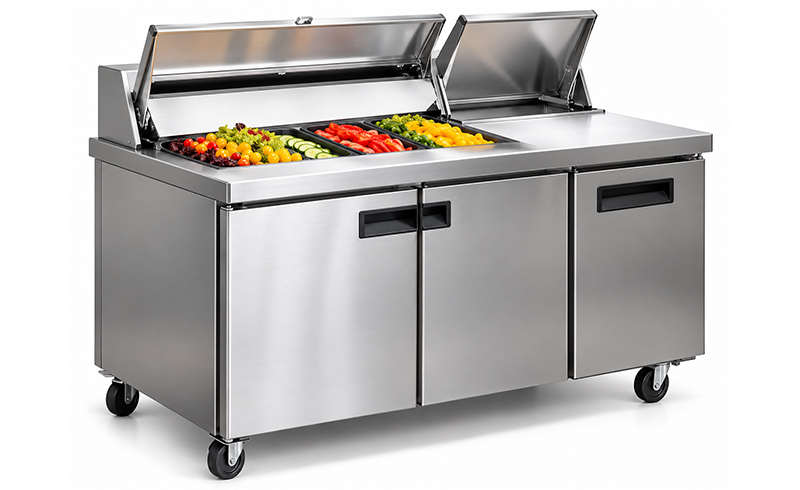 Commercial sandwich prep table