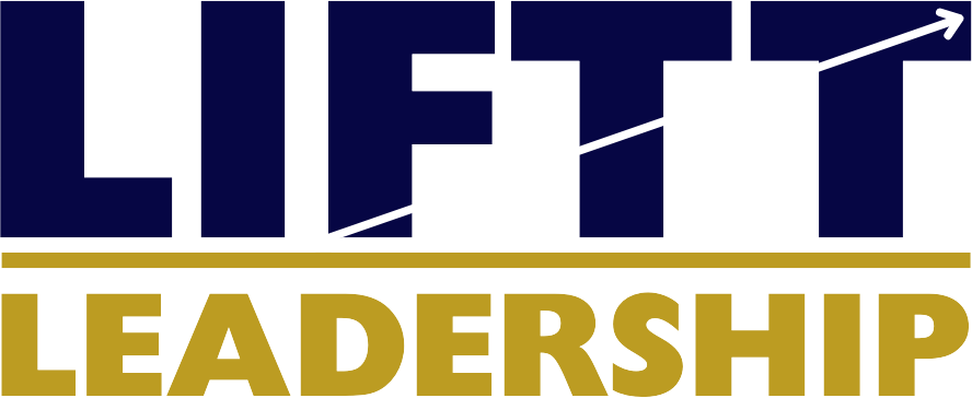 LIFTT Leadership navy blue and gold logo