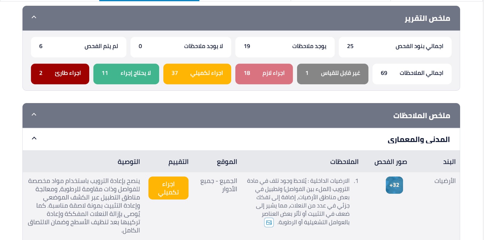 نموذج من تقرير عاين الفني