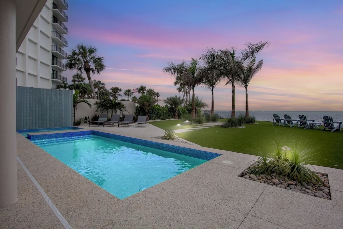 Private pool at The Stepmom Retreat venue Siesta Key Florida