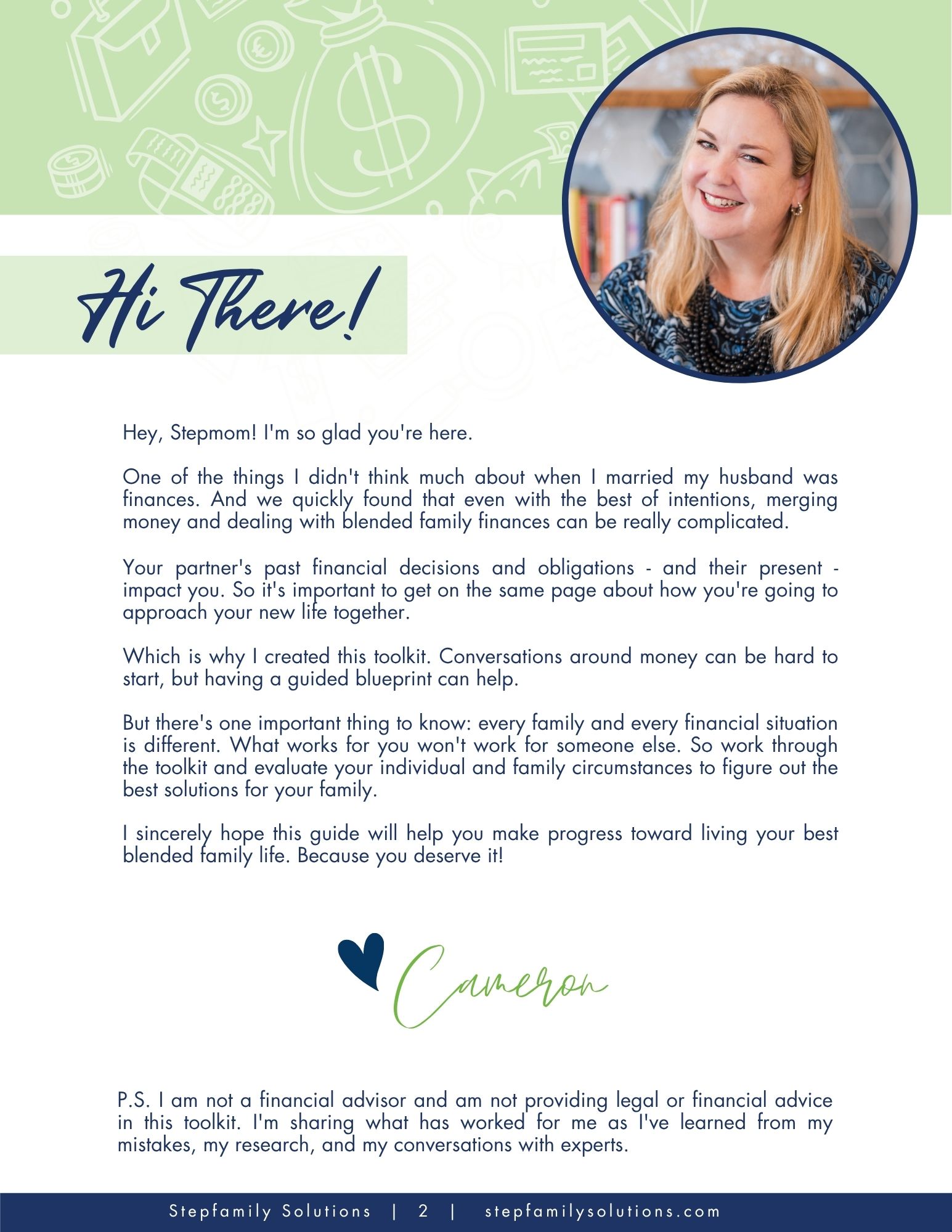 The Stepfamily Financial Survival Toolkit sample page 1