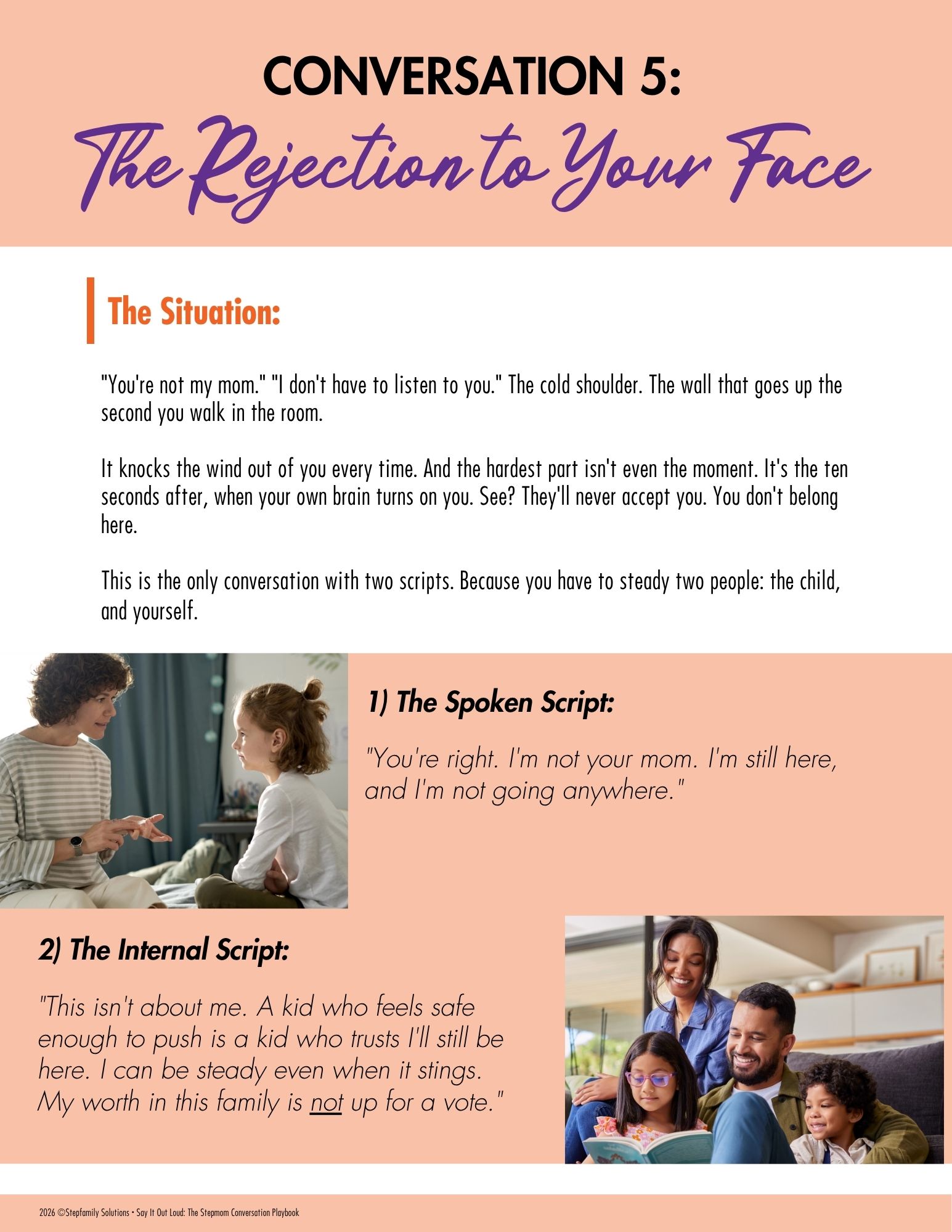 Say It Out Loud sample page: The Rejection to Your Face