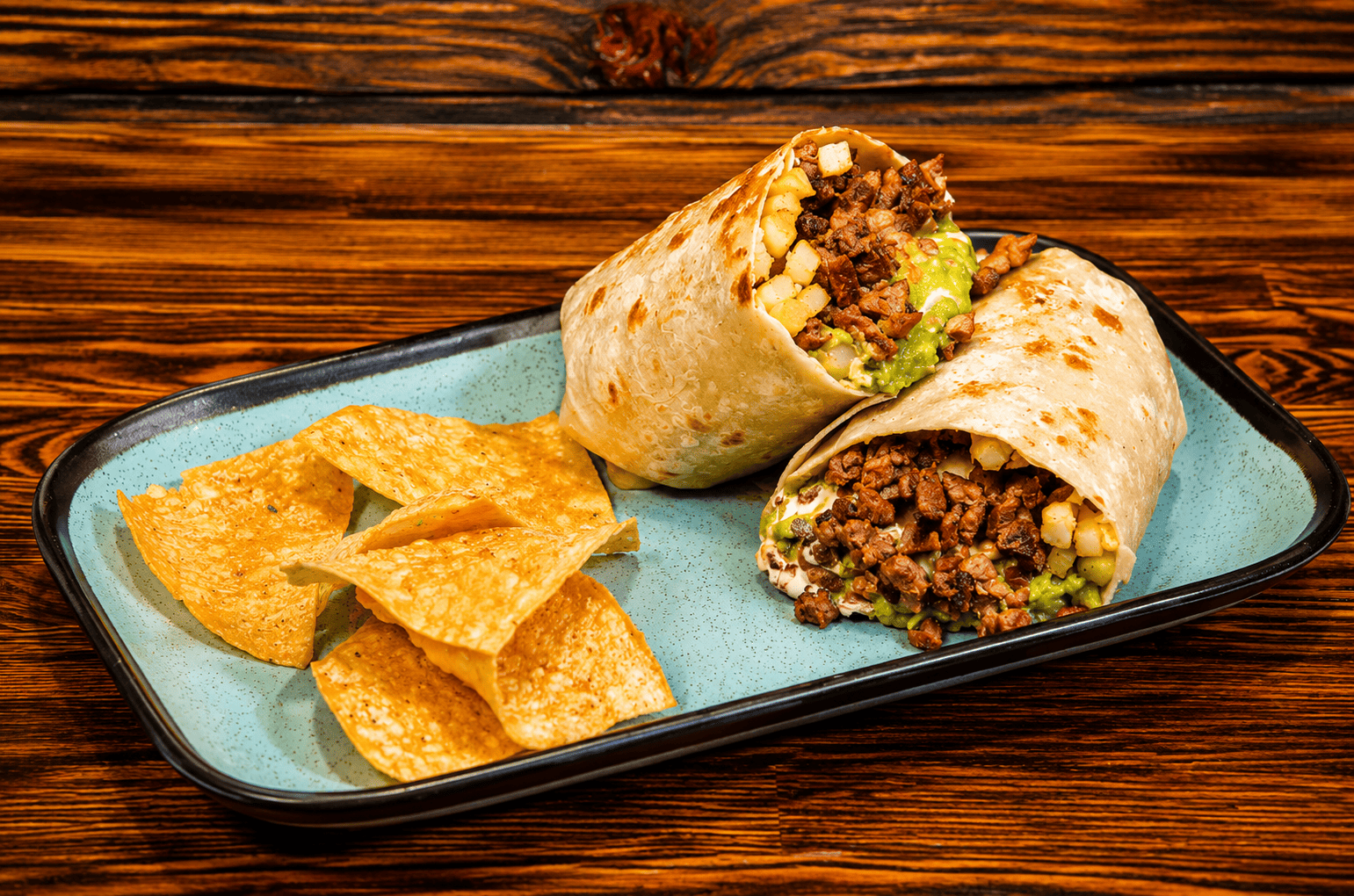 California burrito stuffed with carne asada fries cheese and guacamole