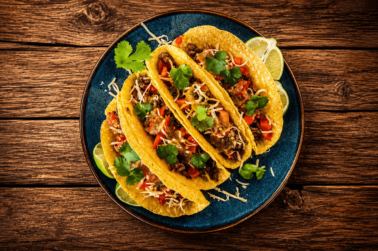 Tacos plate with multiple meat options