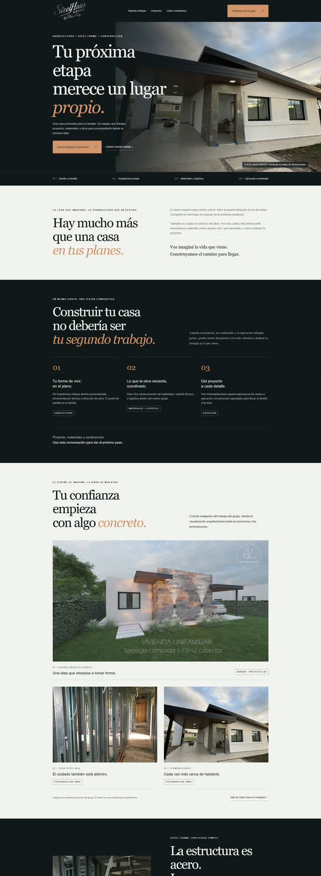 Recorrido por la web de Steel Haus Group