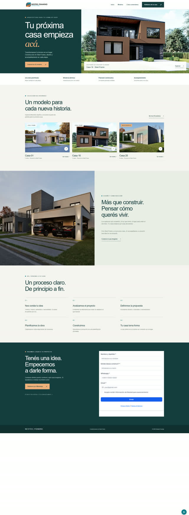 Recorrido por la web de Nesteel Framing