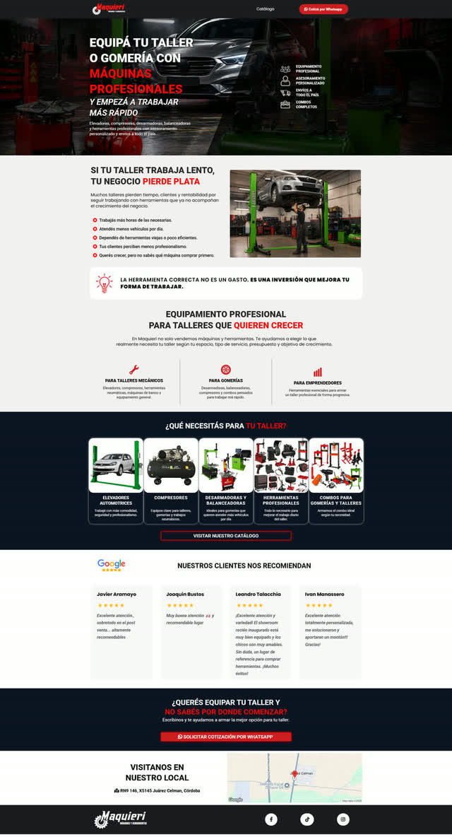Recorrido por la web de Maquieri