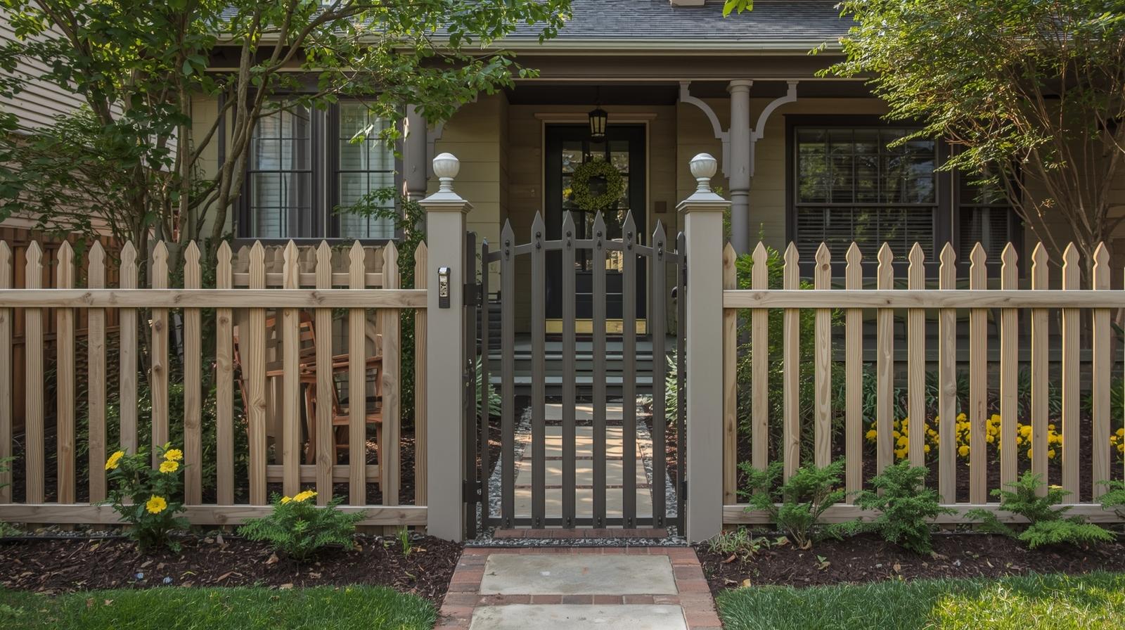 Comparison of decorative ornamental fence and functional privacy fence in Rockford, IL neighborhood