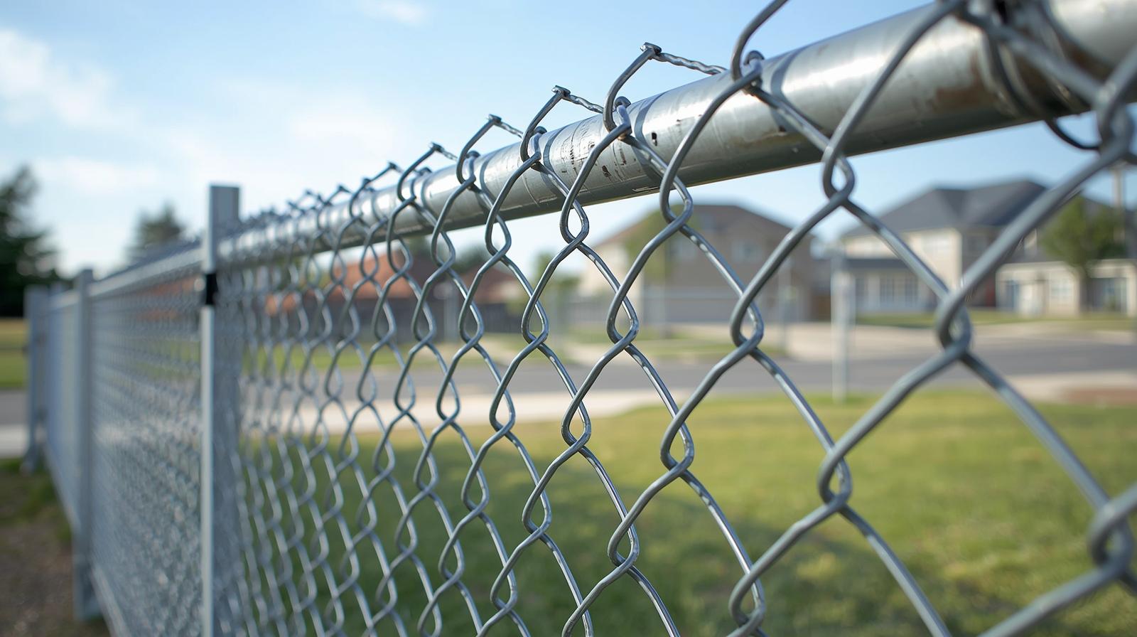 Commercial fence installation project with financing options available for business property.