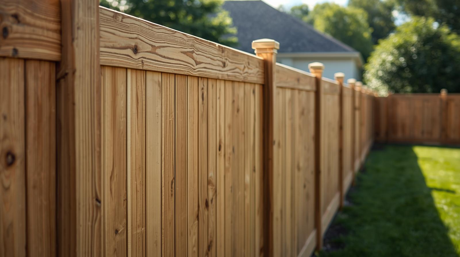 Residential fence installation in Rockford IL showing wood and vinyl fencing with pricing considerations.