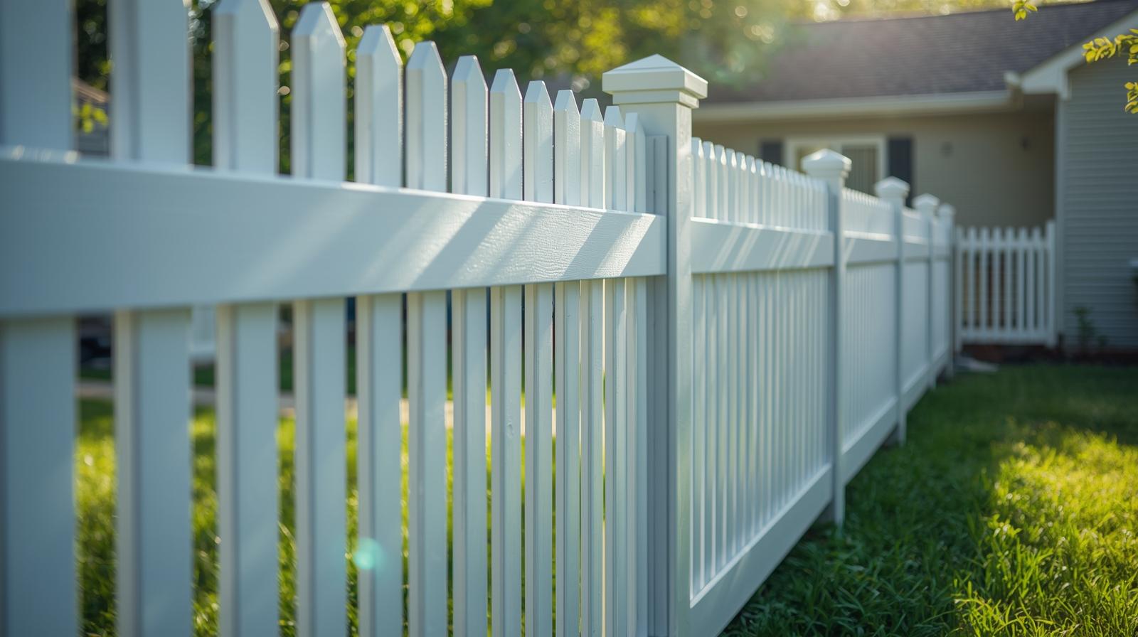 Fence installation process in Rockford IL showing posts being set and panels installed.