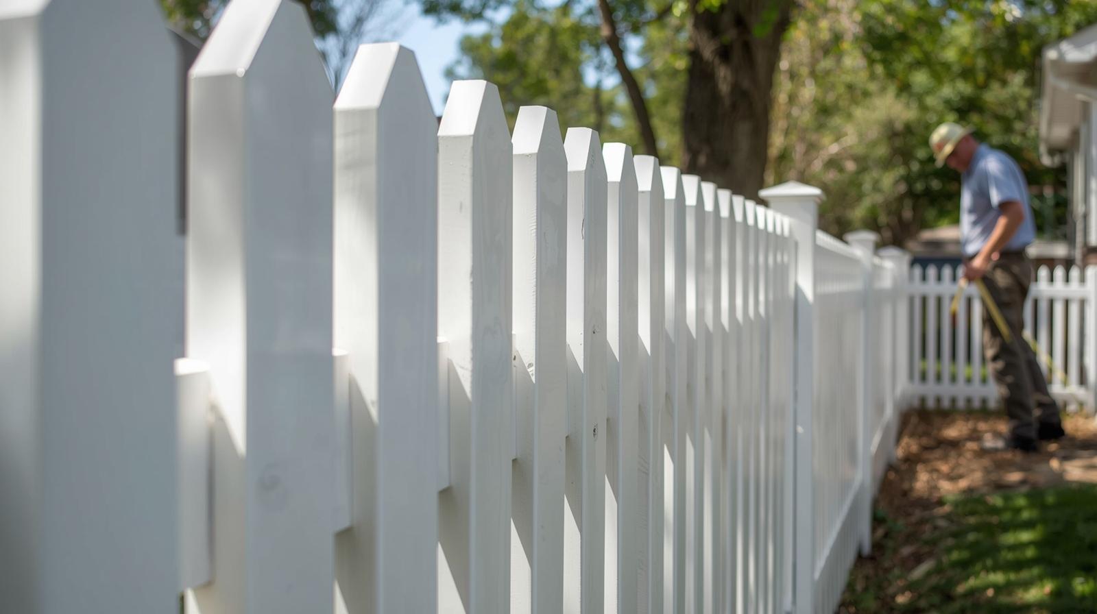 Local fence contractor installing residential fence in Rockford IL neighborhood. Local fence contractor installing residential fence in Rockford IL neighborhood.