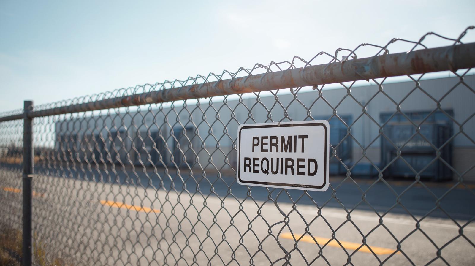 Commercial fence installation in Rockford IL illustrating permit compliance and zoning regulations.
