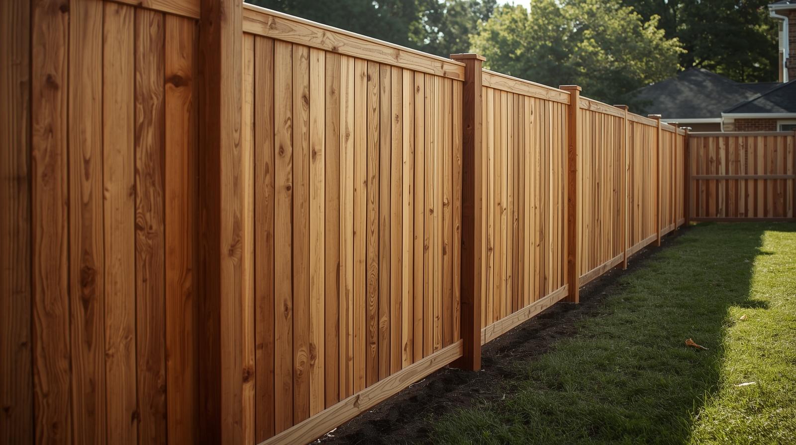 Professional fence installation in Rockford IL neighborhood with contractor installing fence panels.