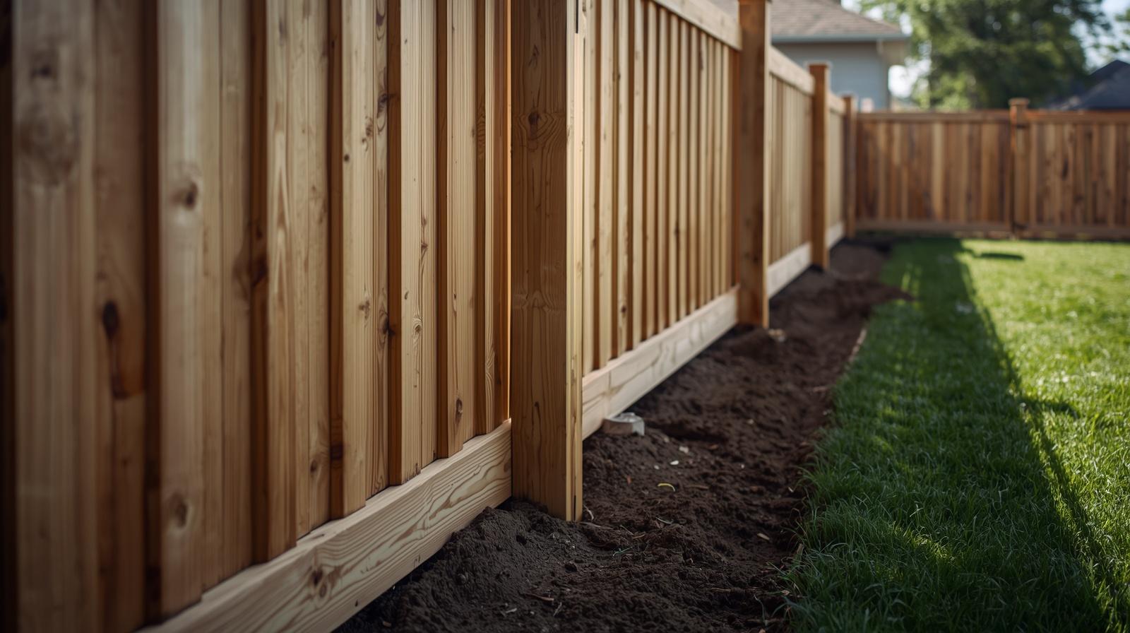 Residential fence installation in Loves Park IL illustrating property line setbacks and height rules.