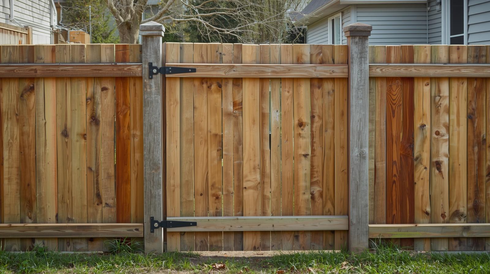 Fence repair in Machesney Park IL fixing damaged posts panels and gate.