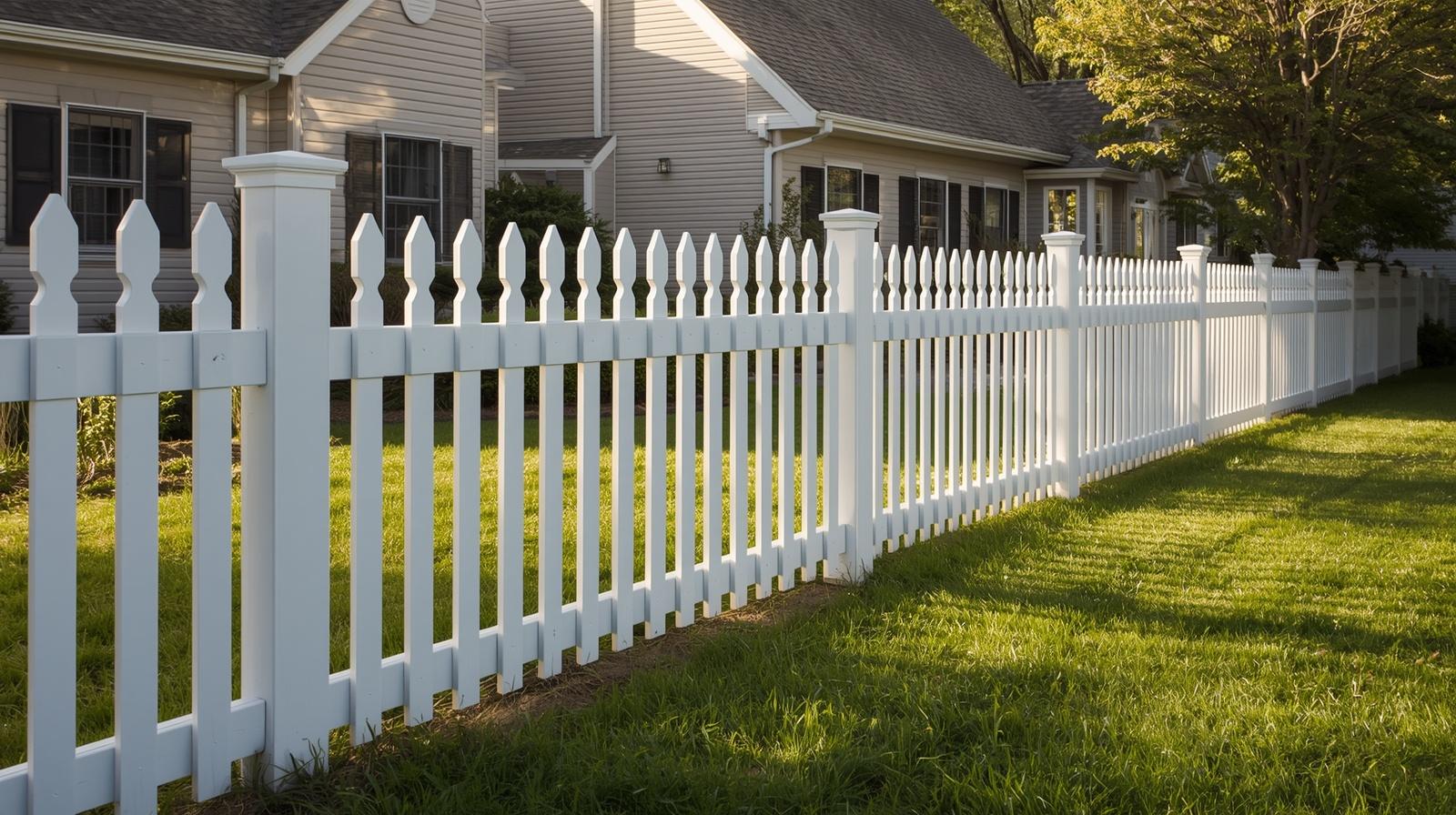 Residential fence installation in Lake Carroll IL backyard.