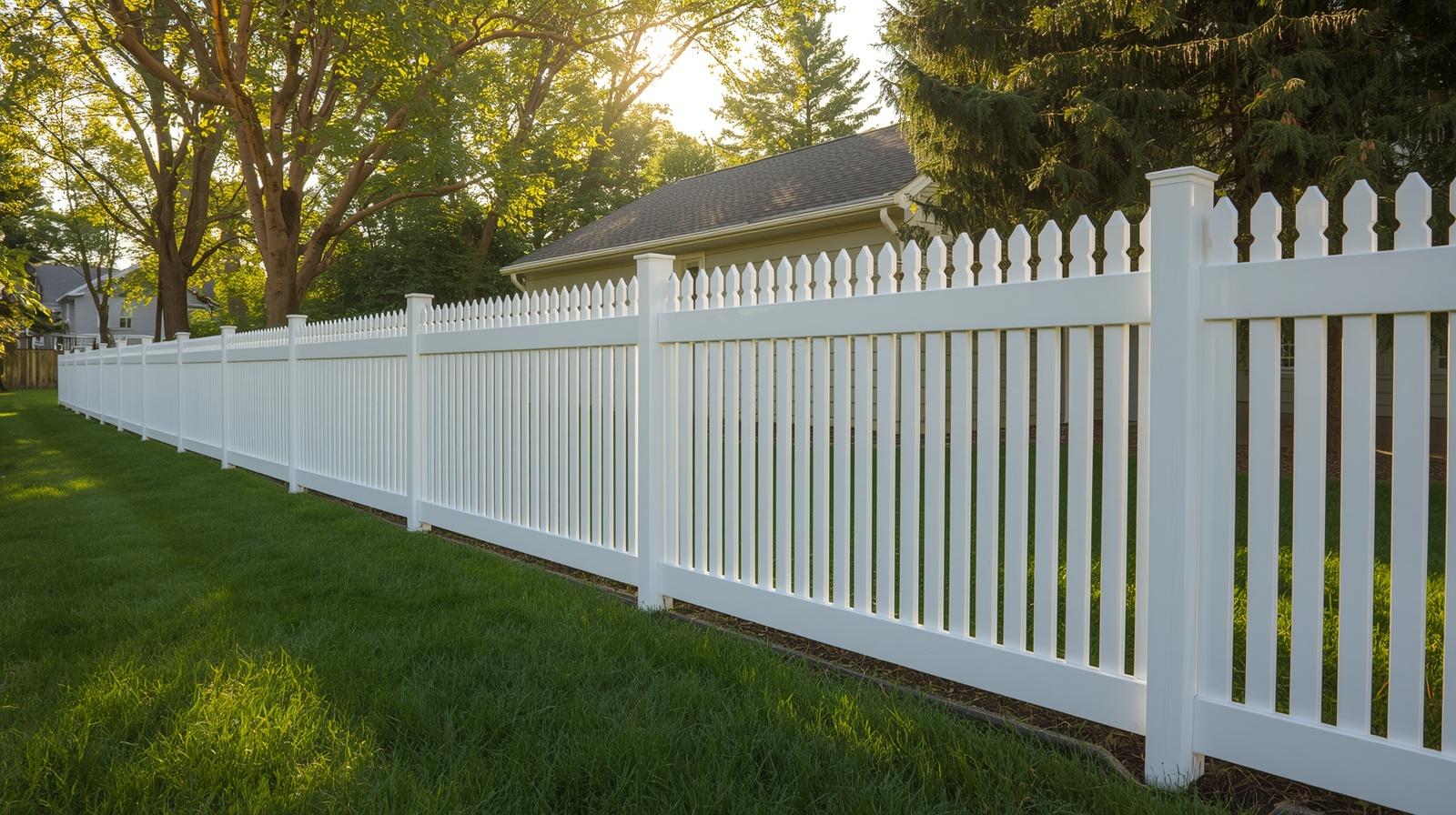 Fence contractor reviewing installation quote with homeowner in Rockton IL.