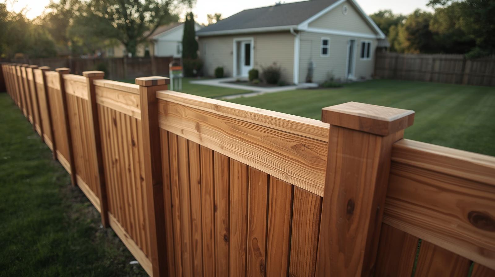 Fence contractor reviewing installation quote with homeowner in Lake Carroll IL.