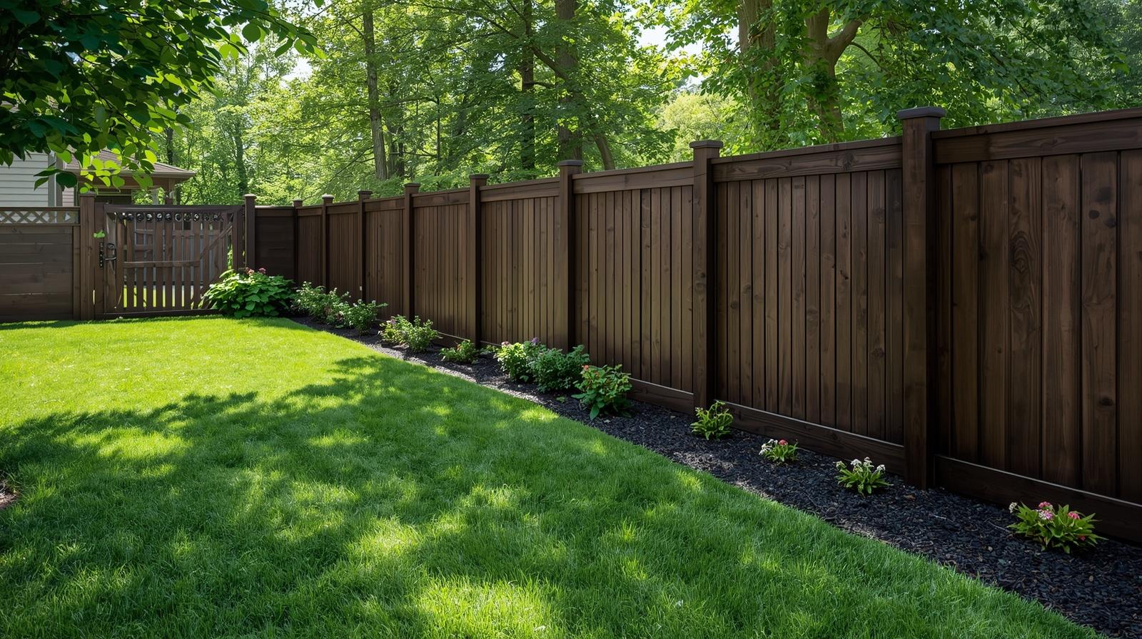Backyard fence design ideas for privacy and curb appeal in Roscoe IL.