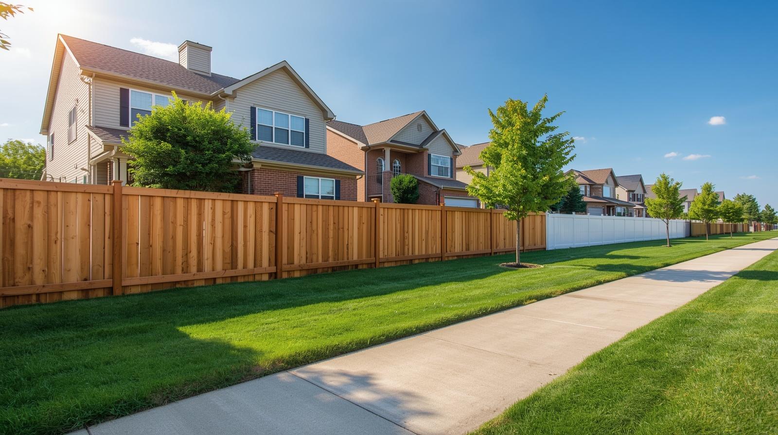 Privacy fence installation around residential backyard in Machesney Park IL. Privacy fence installation around residential backyard in Machesney Park IL.
