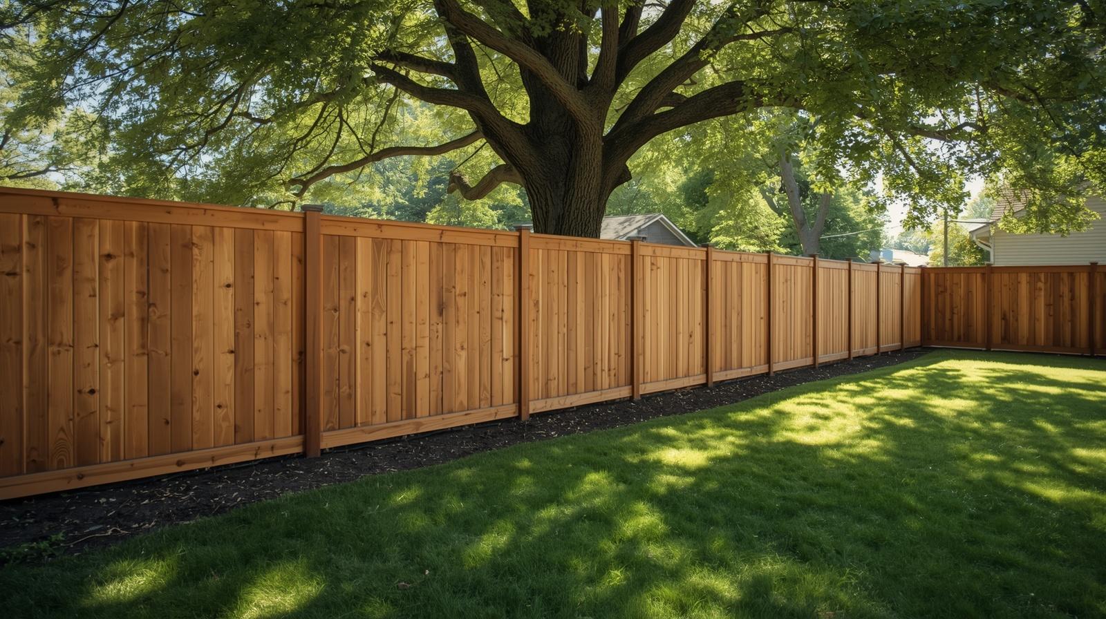 Privacy fence installation featuring wood, vinyl, and chain link fence options in DeKalb IL.