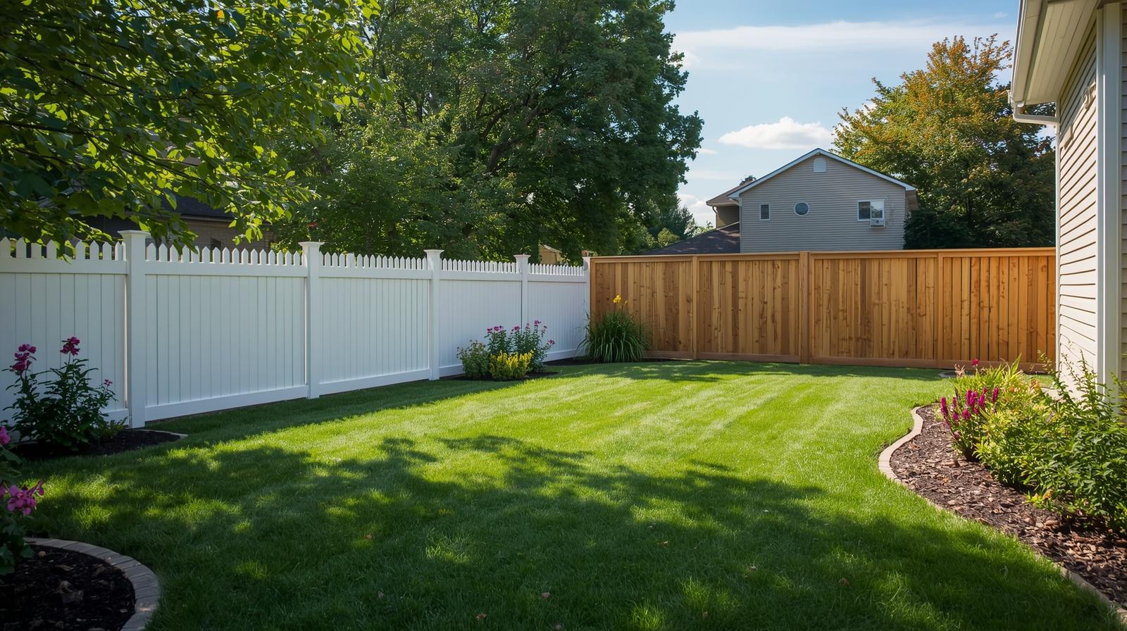 Residential fence installation at a home and vacation property in Lake Carroll IL.