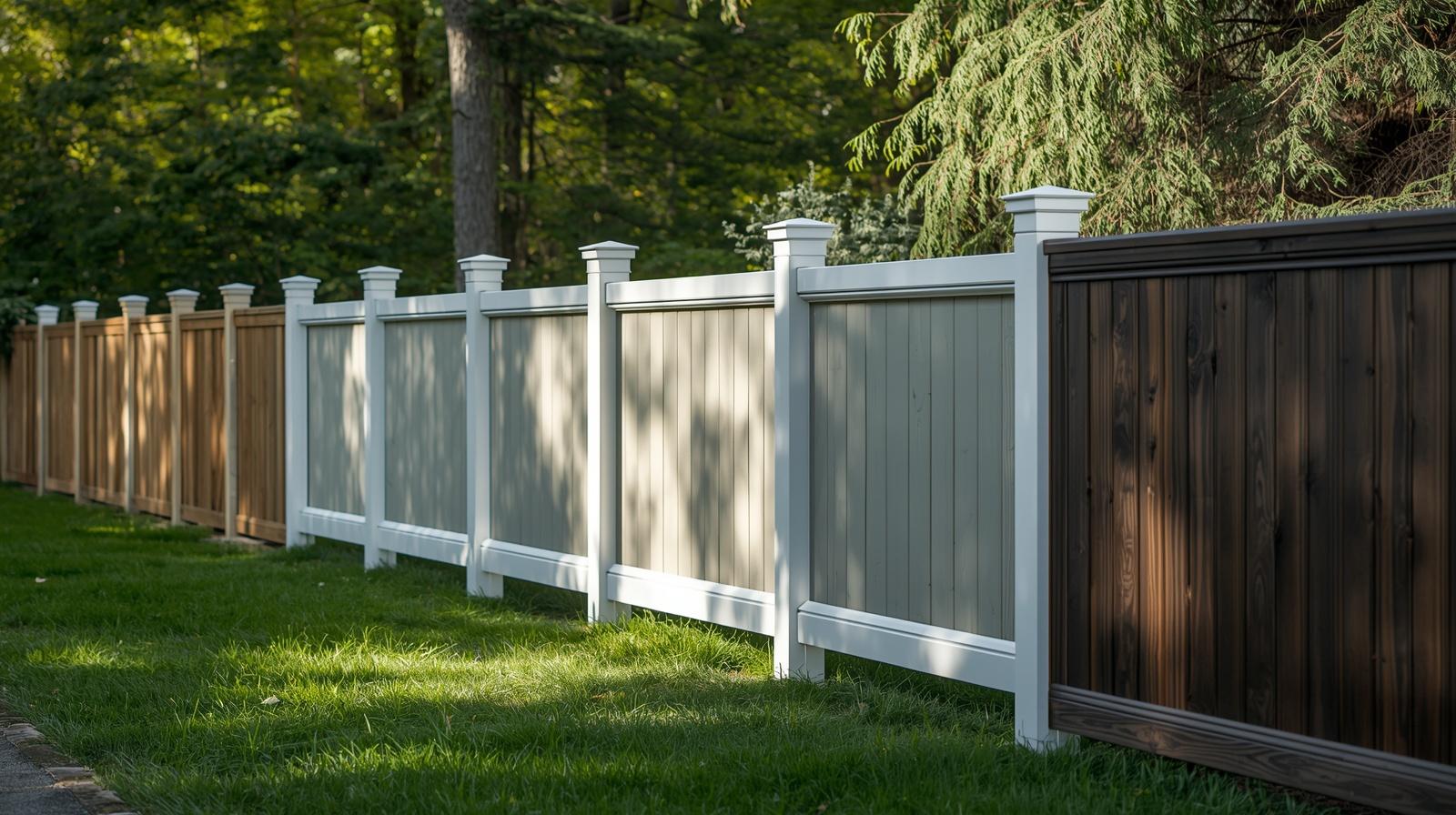 Residential fence installation featuring popular fence styles in Marengo IL.