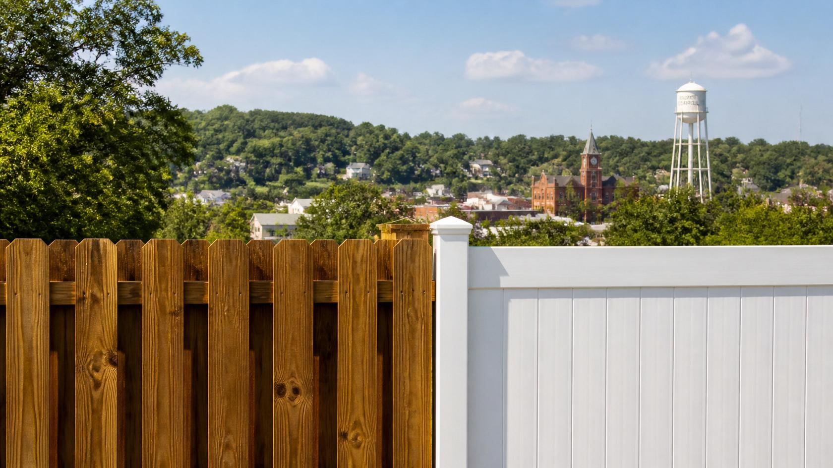 Wood and vinyl fence styles installed at residential properties in Mount Carroll IL. Wood and vinyl fence styles installed at residential properties in Mount Carroll IL.