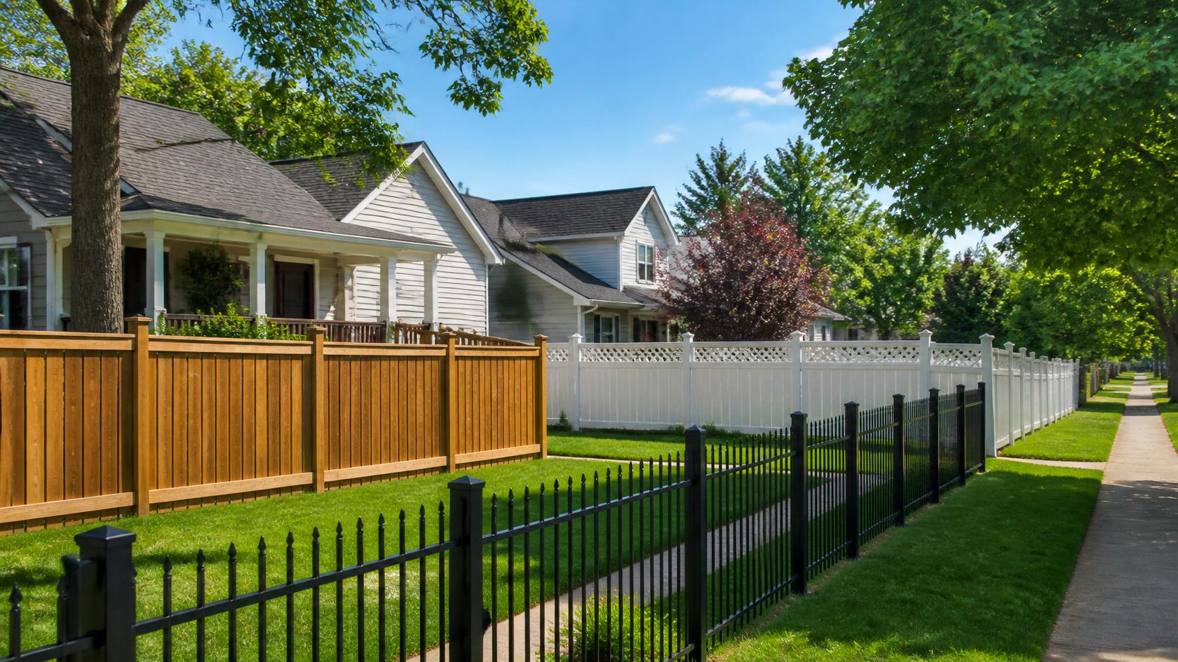 Residential fence styles suitable for homes and rental properties in DeKalb IL.