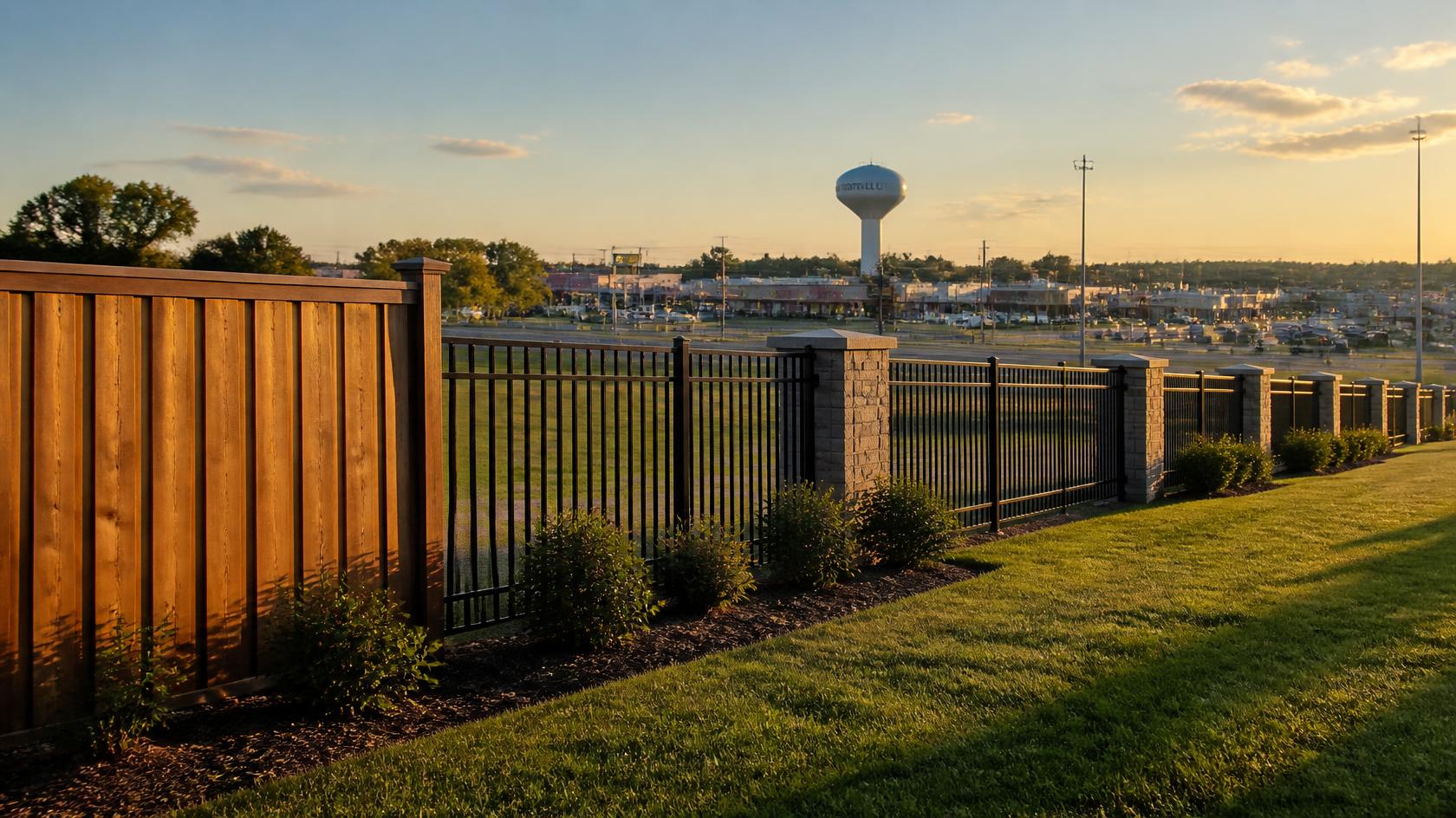 Residential fencing in Oregon, IL providing privacy and a secure outdoor area for pets.