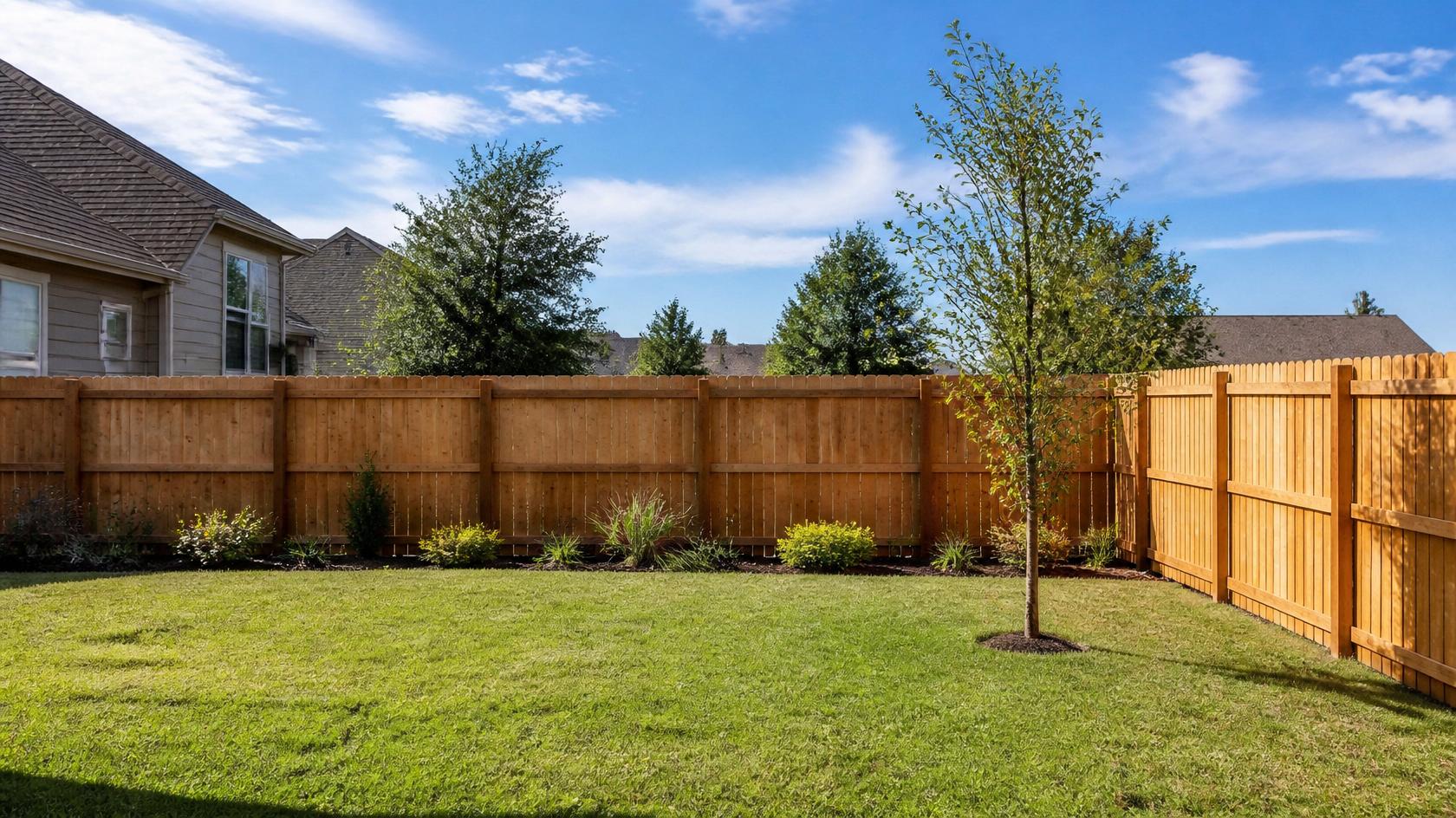 Wood fence installation at a residential property in Galena, IL providing privacy, curb appeal, and defined boundaries.