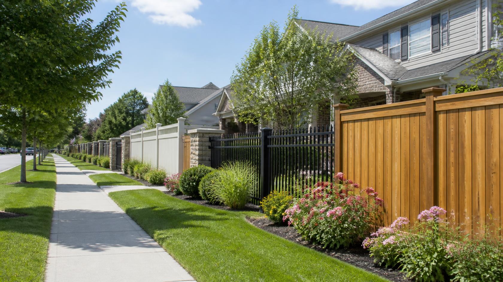 Privacy fencing around a home in Genoa, IL creating a more private and comfortable backyard space.