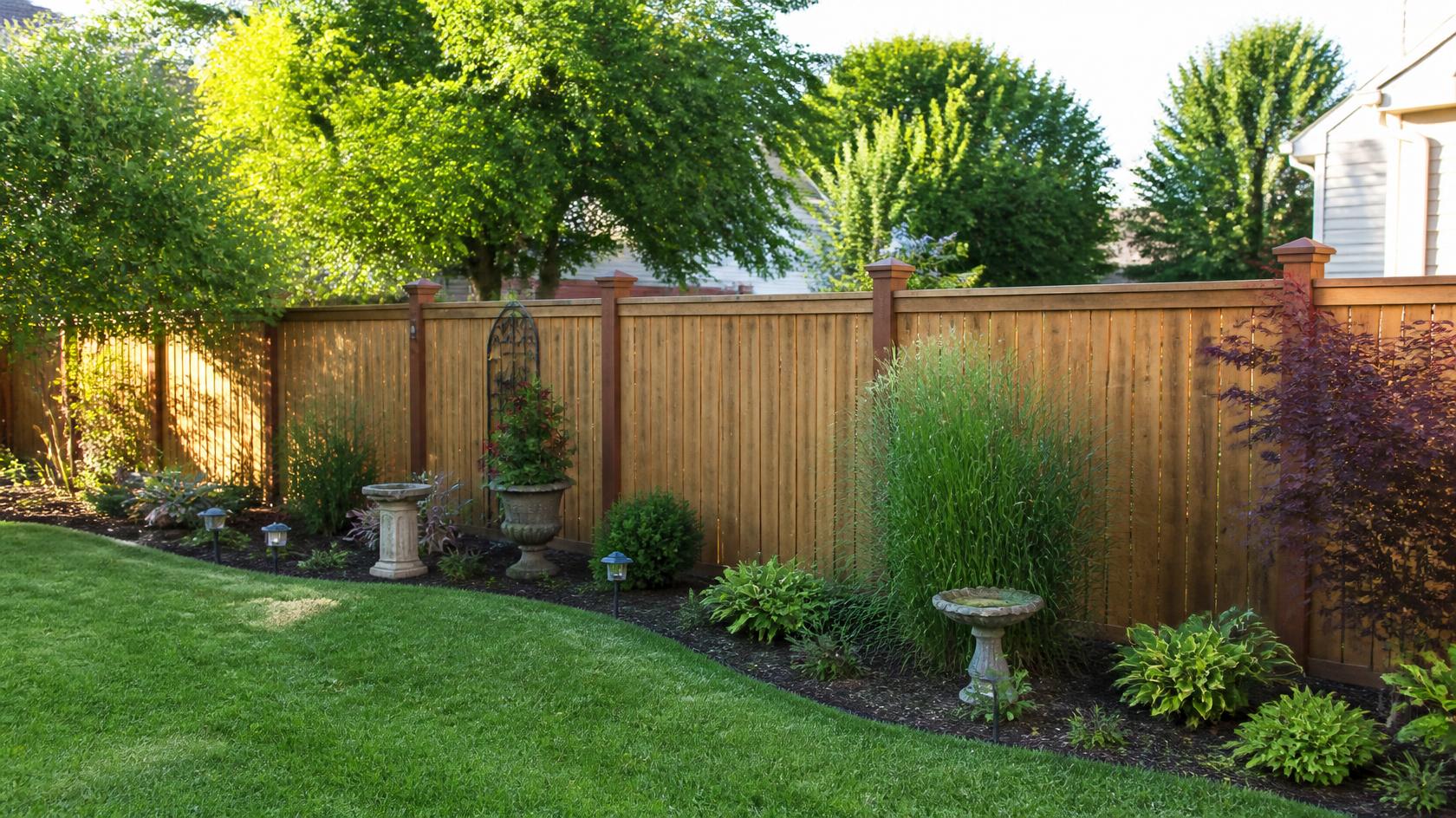 Backyard fencing in Machesney Park, IL creating privacy, a secure space for pets, and defined outdoor living areas. Backyard fencing in Machesney Park, IL creating privacy, a secure space for pets, and defined outdoor living areas.
