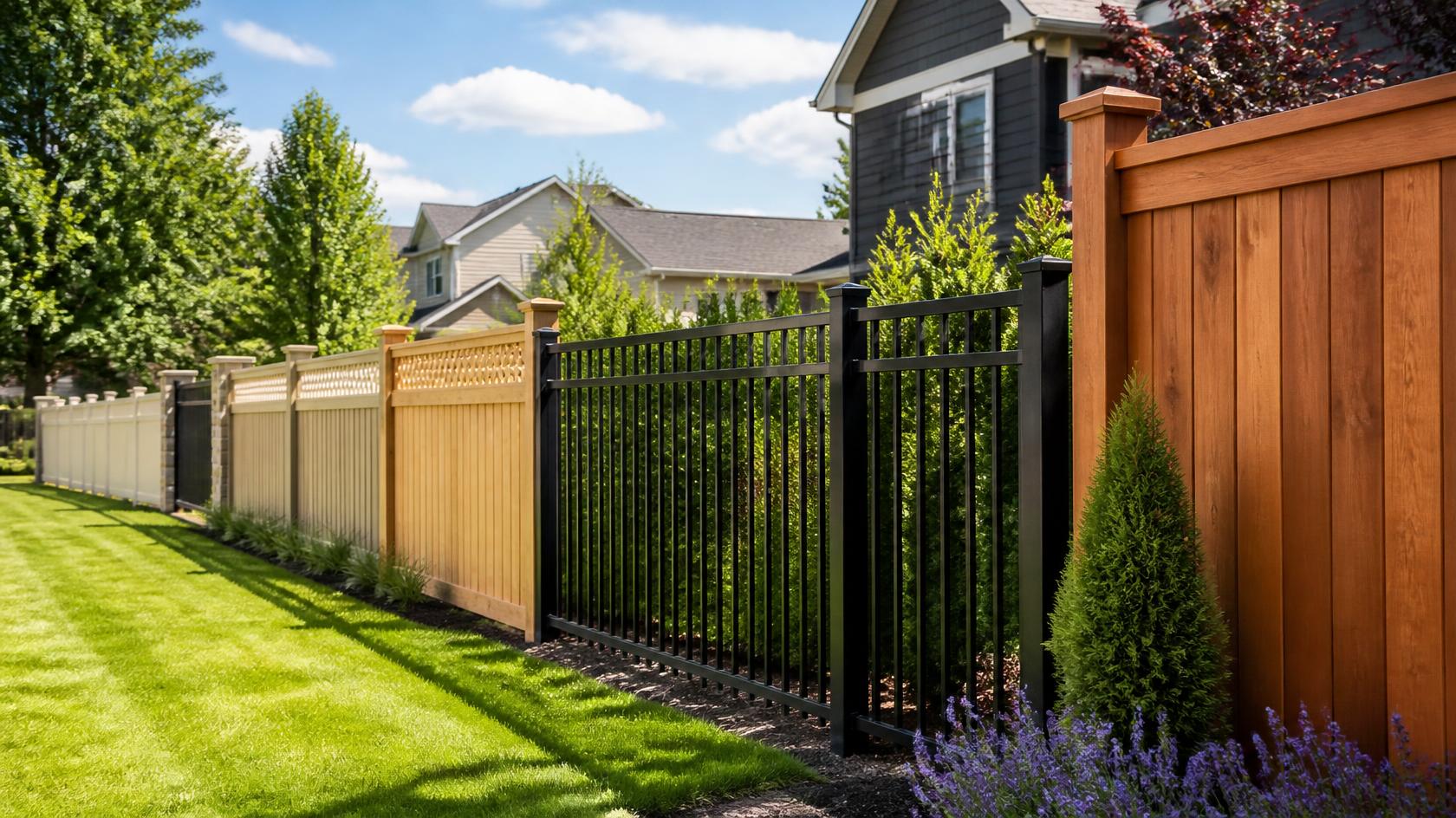 Backyard fence project in Huntley, IL with homeowners considering materials, yard size, fence height, gates, and labor costs.