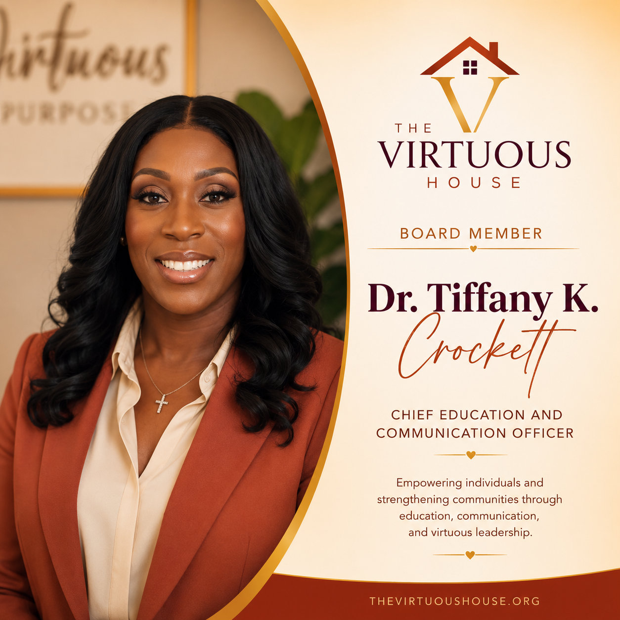Dr. Tiffany K. Crockett, Chief Education and Communication Officer