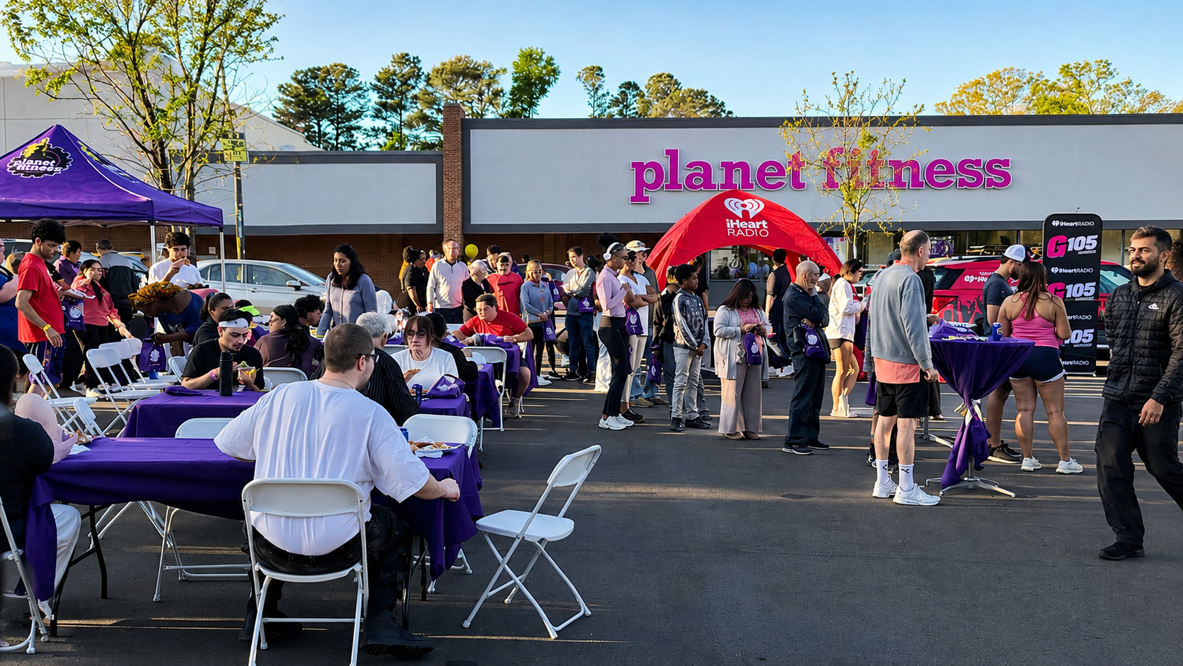 Planet Fitness branded event environment