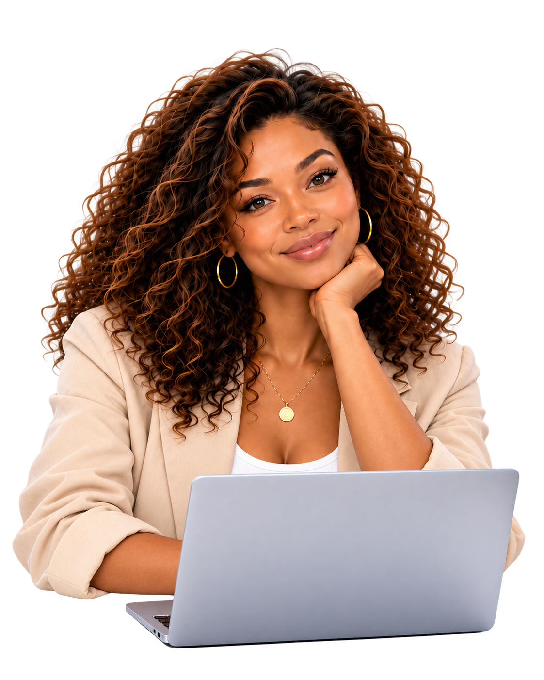Entrepreneur working at a laptop