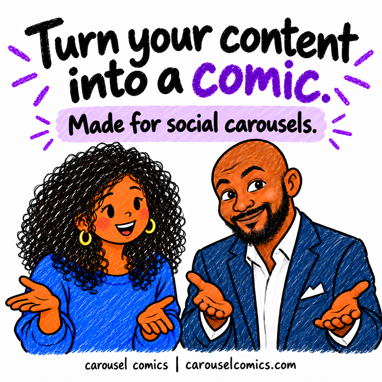 Sample custom comic strip panel