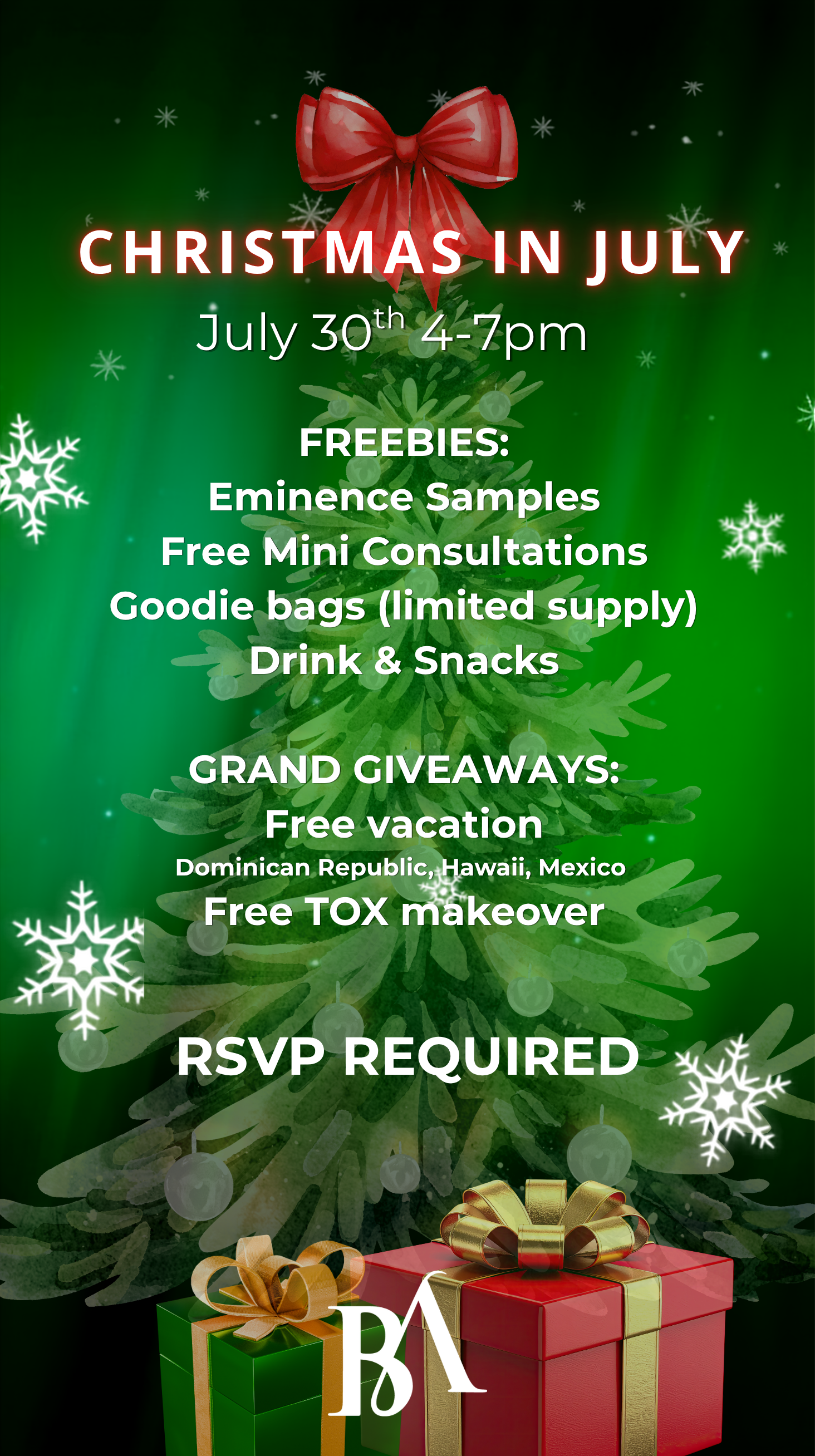 Free giveaway at Christmas in July