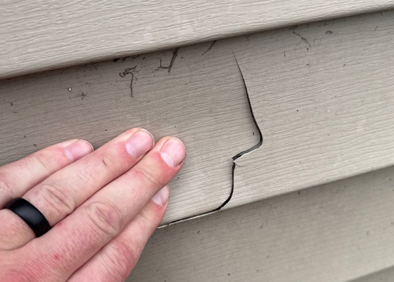 Hail damage to siding and windows