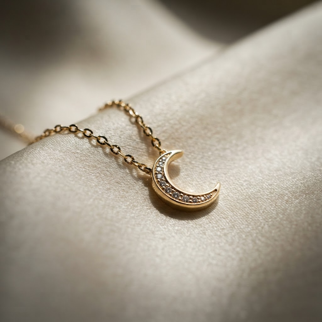 Luna Gold Pendant Necklace