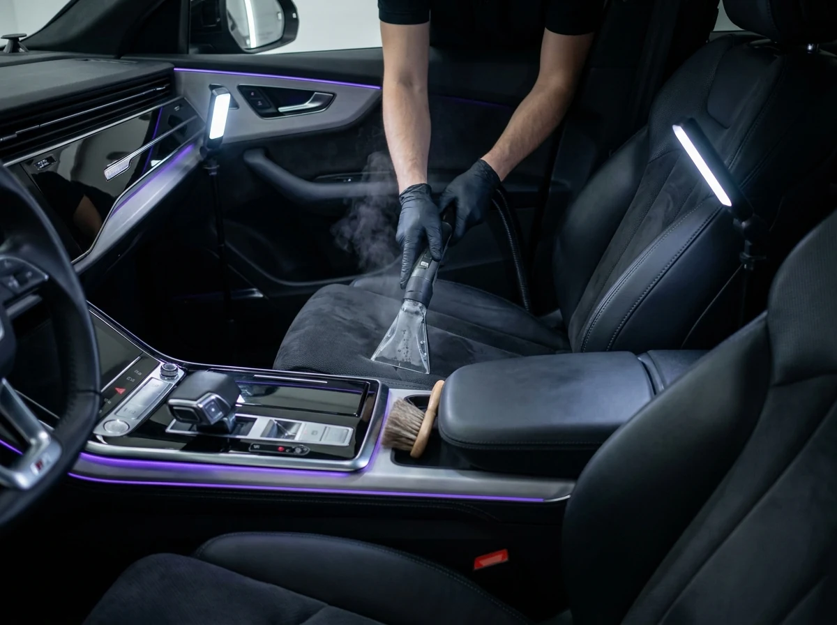 A thoroughly detailed vehicle in a premium studio