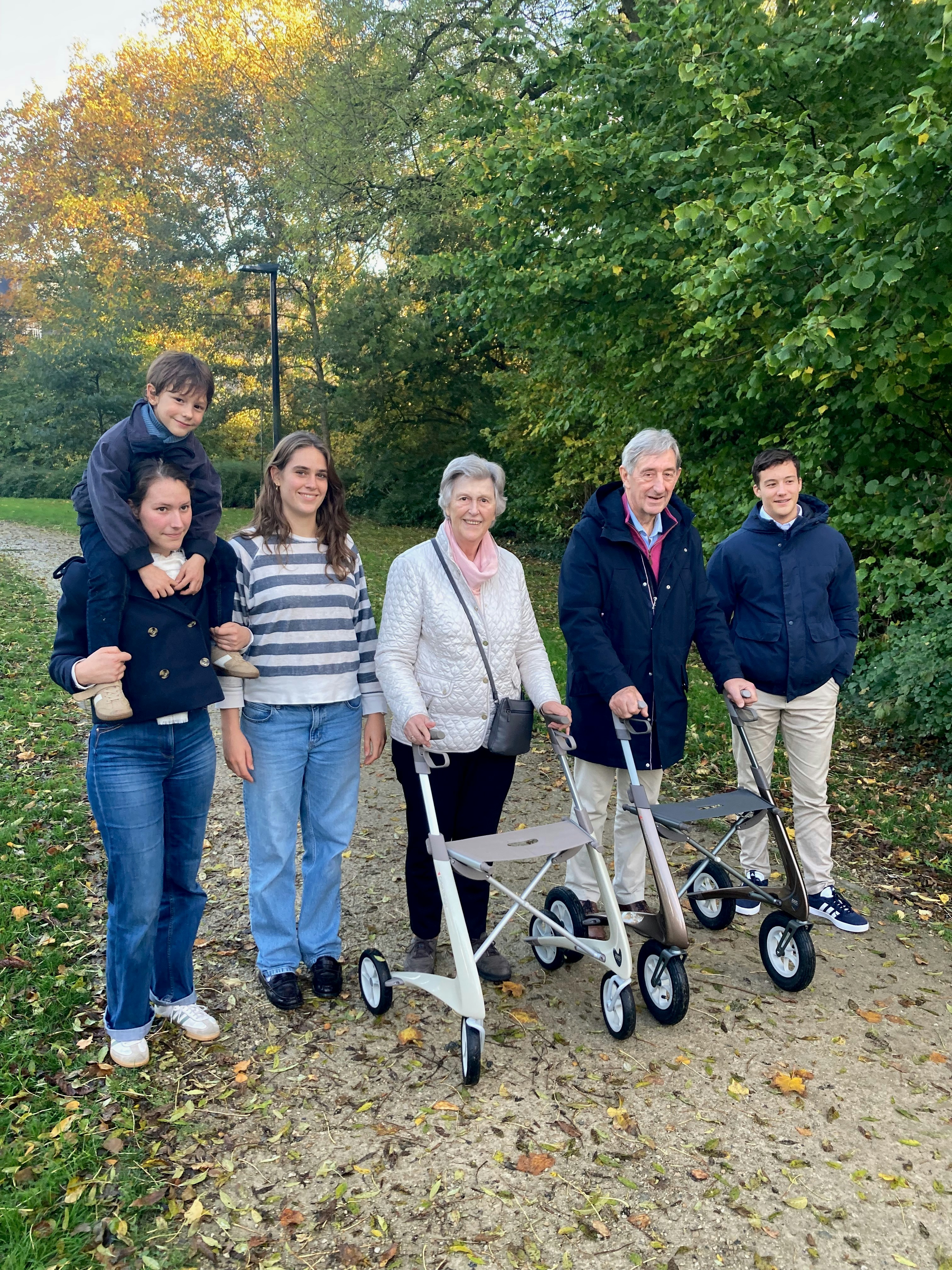 Family supporting an older loved one